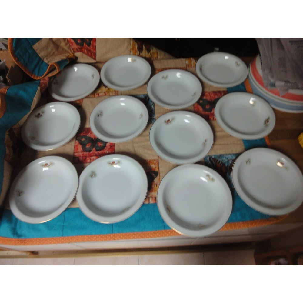 12 lot cereal soup salad bowls Fukagawa Arita Vintage acorns handpainted